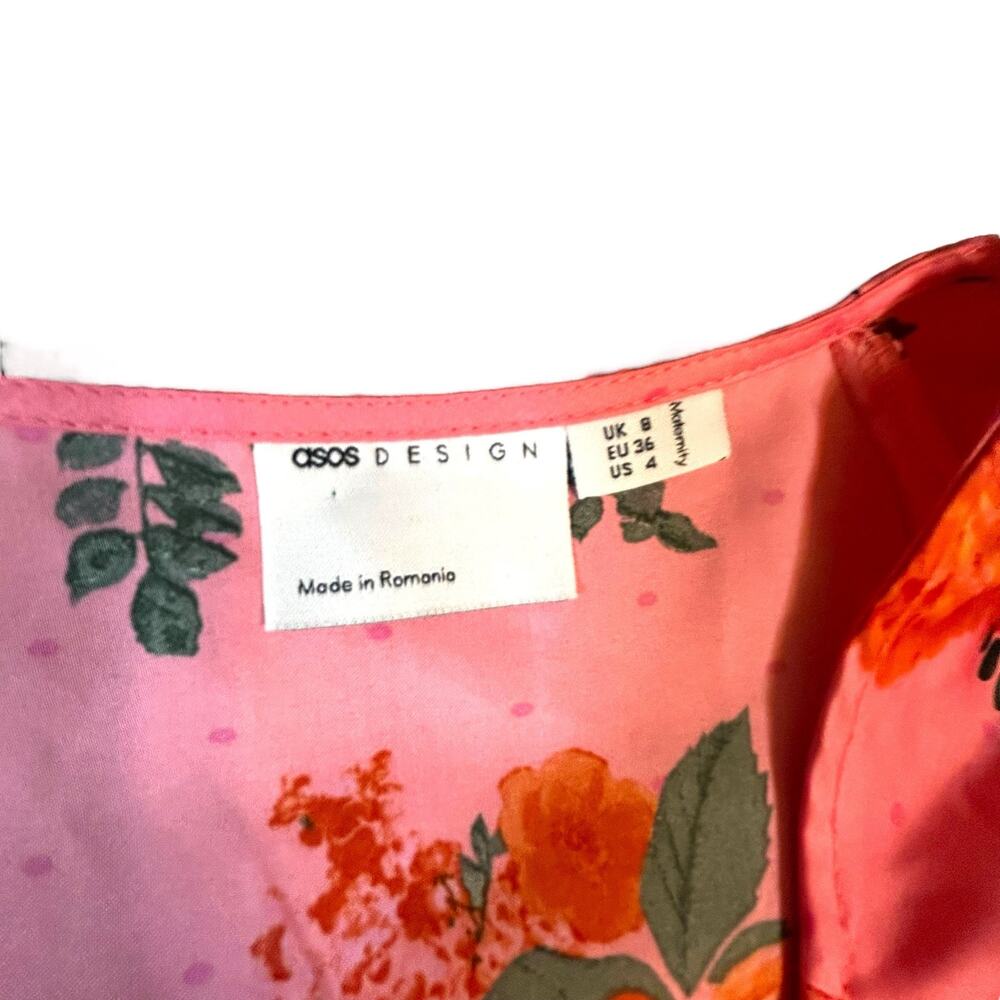 ASOS Design Pink Floral Maxi - Size 4 - Picture 2 of 15
